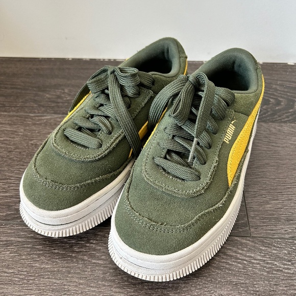 Puma DEVA Suede Women’s Sneaker US6 Thyme-Super Lemon - Picture 1 of 4